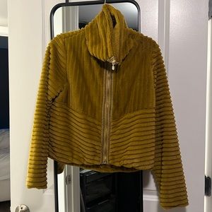 Mustardy Yellow Fur Anthro Jacket